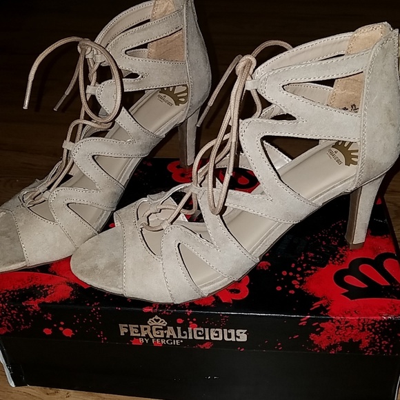 Fergalicious Shoes - Fergalicious sand beige faux suede sandals NIB 8.5